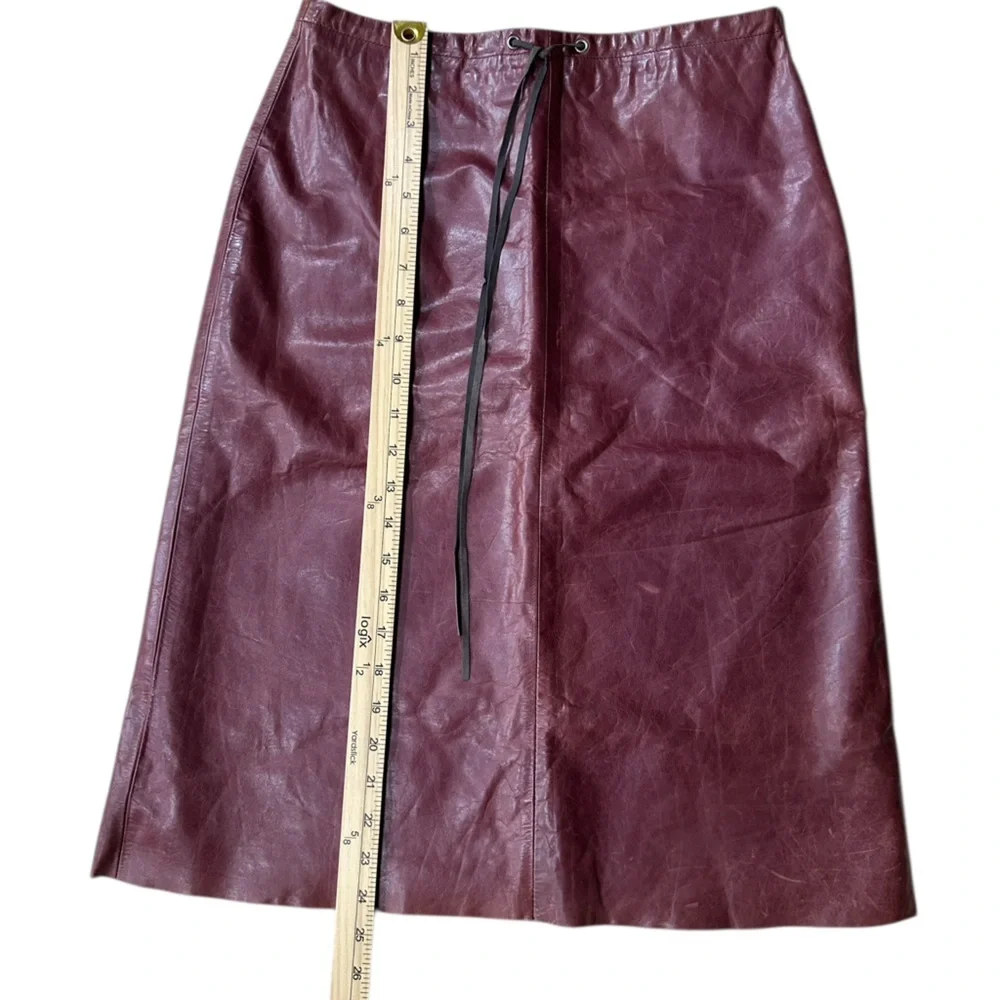 Vintage Banana Republic Real Leather Skirt, Holiday 2000 Y2K, Size 0